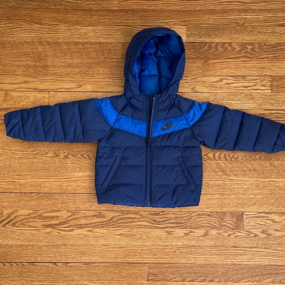 Nike Navy and Royal Blue Hooded Jacket
